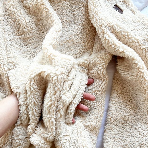 BURTON TEDDYBEAR FLEECE ANORAK - CREAM - Picture 6 of 6